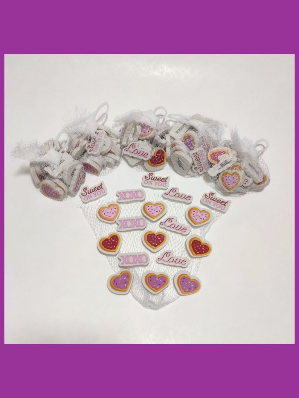 Lot of 108 Valentine's Day Erasers by Creatology -Hearts/Messages- Party Favors